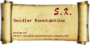 Seidler Konstantina névjegykártya